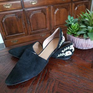 Franco Sarto Black Flat Sandal size 9